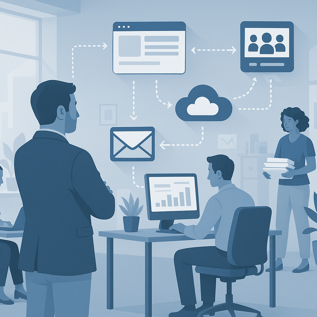 Business systems connected together